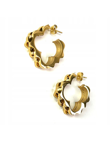 Kolczyki złote koła stal chirurgiczna...