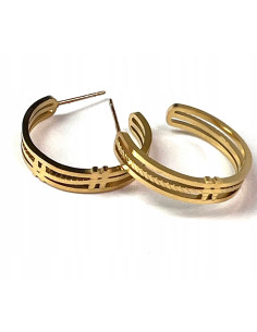 Kolczyki złote koła stal chirurgiczna nierdzewna Lolita...