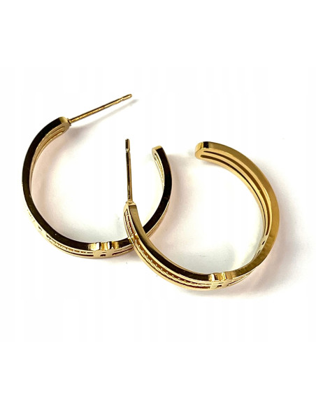 Kolczyki złote koła stal chirurgiczna nierdzewna Lolita Accessories