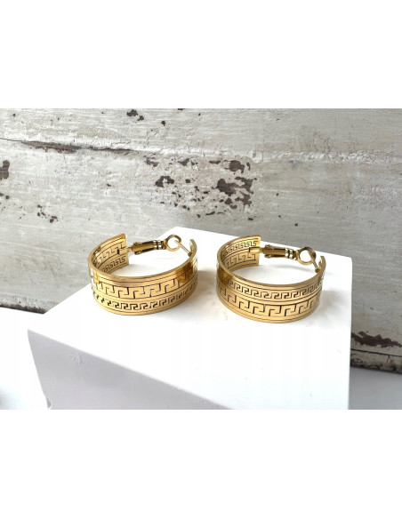 Kolczyki złote koła stal chirurgiczna nierdzewna Lolita Accessories