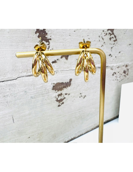 Kolczyki złote koła stal chirurgiczna nierdzewna Lolita Accessories