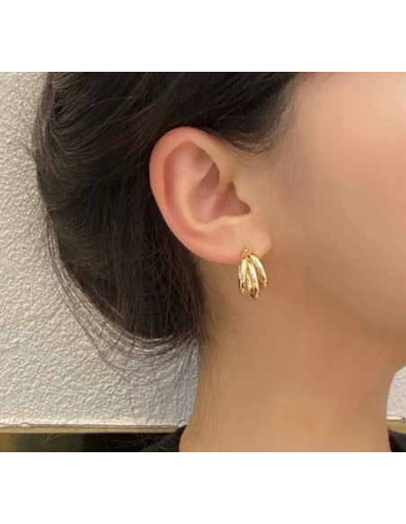 Kolczyki złote koła stal chirurgiczna nierdzewna Lolita Accessories