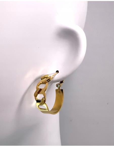 Kolczyki złote koła stal chirurgiczna nierdzewna Lolita Accessories