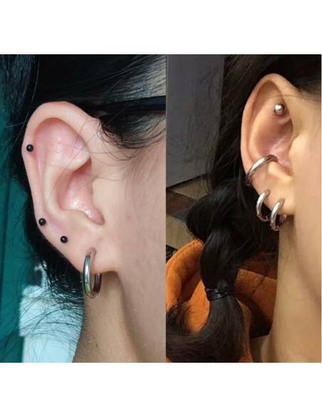 Kolczyki KOŁA stal chirurgiczna Lolita Accessories srebrny 1,6 cm