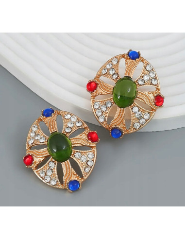 Kolczyki Vintage sztyft srebro "925" Premium NA...