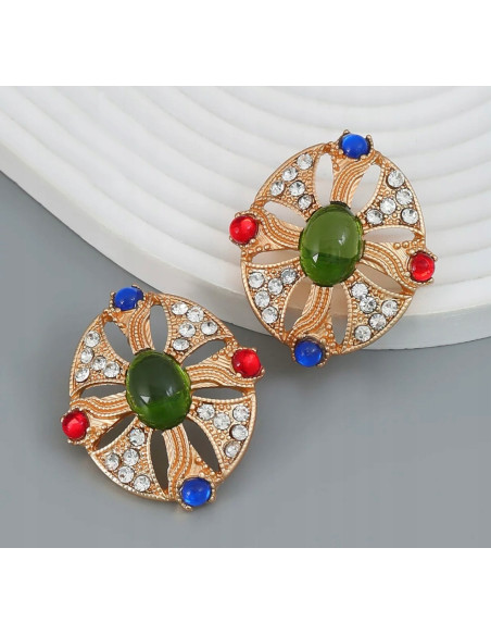 Kolczyki Vintage sztyft srebro "925" Premium NA IMPREZE, BAL, PARTY