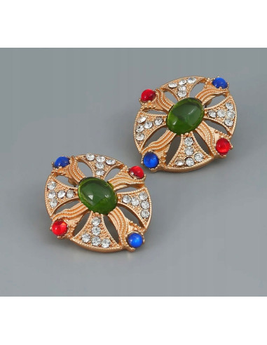 Kolczyki Vintage sztyft srebro "925" Premium NA...