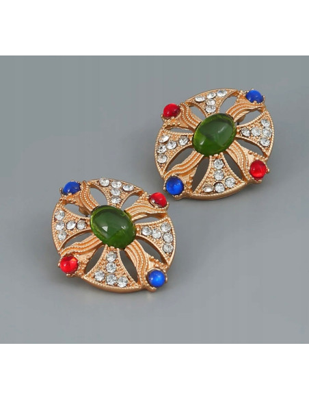 Kolczyki Vintage sztyft srebro "925" Premium NA IMPREZE, BAL, PARTY