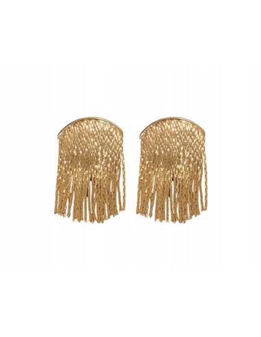 Kolczyki błyszczące złote łańcuszki Lolita Accessories złoty
