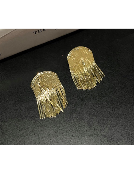 Kolczyki błyszczące złote łańcuszki Lolita Accessories złoty