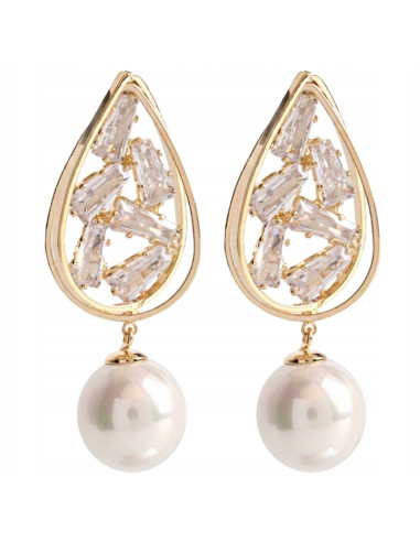 kolczyki z perłami srebrny sztyft 925 Lolita Accessories
