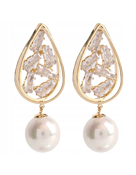 kolczyki z perłami srebrny sztyft 925 Lolita Accessories