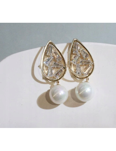 kolczyki z perłami srebrny sztyft 925 Lolita Accessories