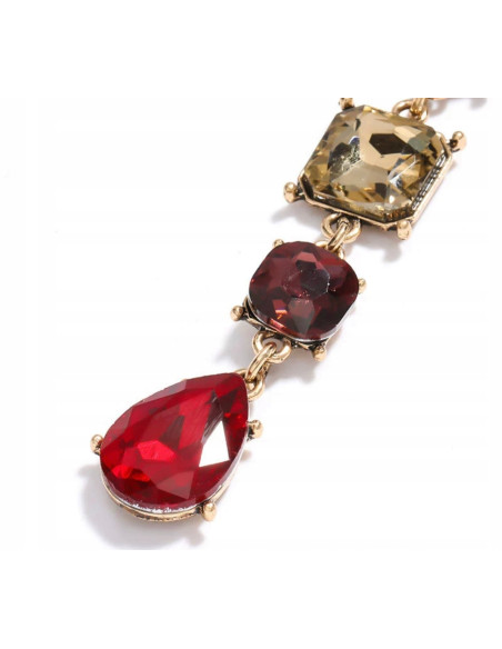 Kolczyki Lolita Accessories cyrkonie kamienie kolorowe