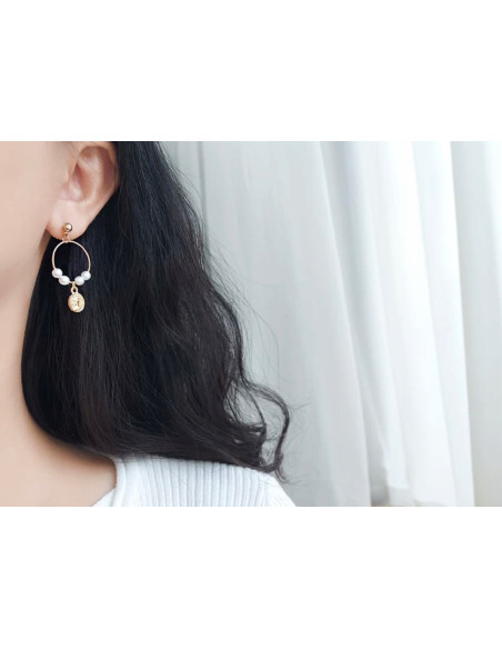 kolczyki z perłami srebrny sztyft 925 Lolita Accessories