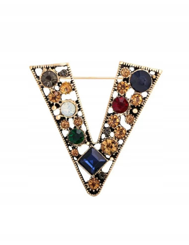 Broszka V Lolita Accessories kolorowa kamienie