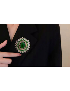 Broszka Medalion ozdobna Lolita Accessories zielona z... 2