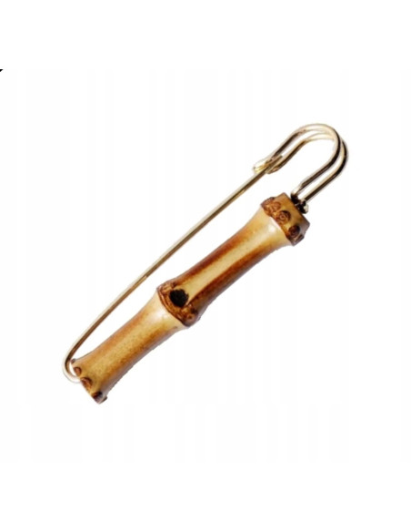 Broszka Złota Agrafka z Bambusem Lolita Accessories