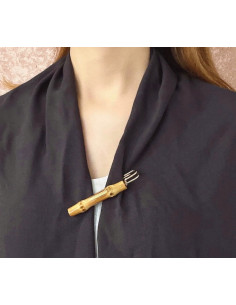 Broszka Złota Agrafka z Bambusem Lolita Accessories 2