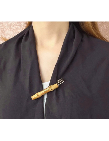 Broszka Złota Agrafka z Bambusem Lolita...