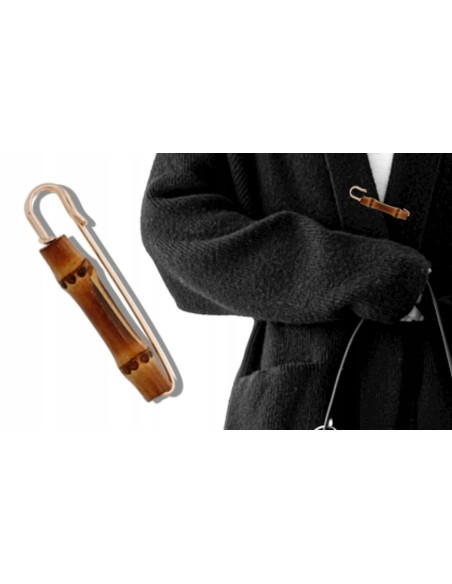 Broszka Złota Agrafka z Bambusem Lolita Accessories