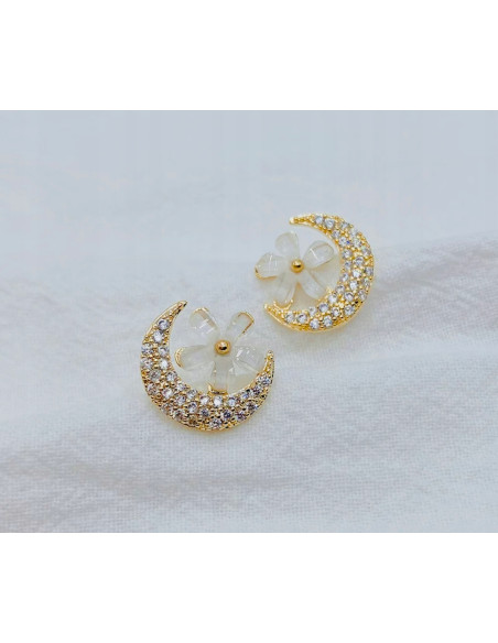 Kolczyki Kwiatek Kwiatki Lolita Accessories srebrny sztyft 925