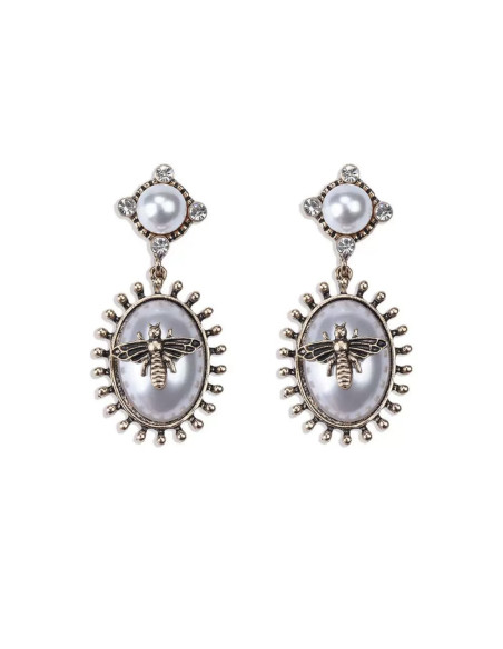 Kolczyki Vintage z pszczołami perłowe Lolita Accessories