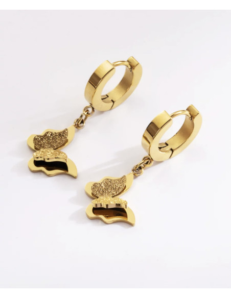 Kolczyki Motyl stal chirurgiczna Lolita Accessories złoty Motylki