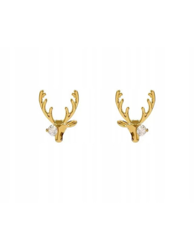 Kolczyki złote Lolita Accessories srebrny sztyft 925 Jelonki