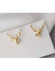 Kolczyki złote Lolita Accessories srebrny sztyft 925 Jelonki 2