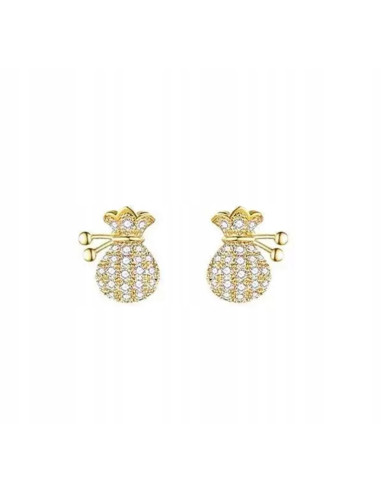 Kolczyki złote Lolita Accessories srebrny sztyft 925 Złote Sakiewki