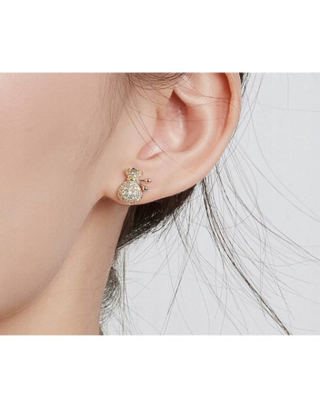 Kolczyki złote Lolita Accessories srebrny sztyft 925 Złote Sakiewki