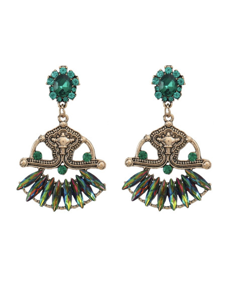 Kolczyki kolekcja Vintage Lolita Accessories cyrkonie kamienie kolorowe