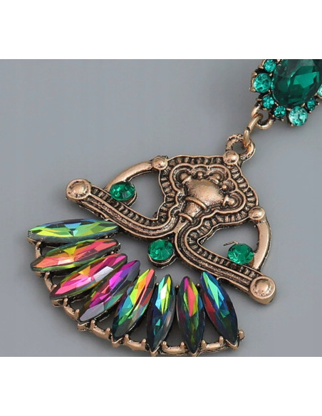 Kolczyki kolekcja Vintage Lolita Accessories cyrkonie kamienie kolorowe