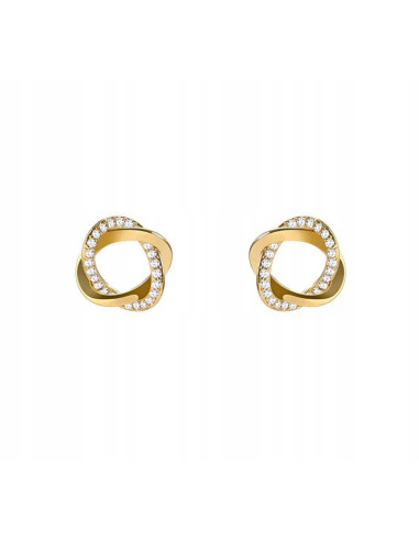 Kolczyki złote Lolita Accessories srebrny sztyft 925 węzeł
