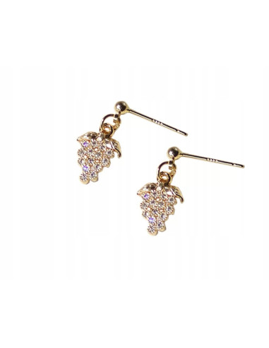 Kolczyki złote Lolita Accessories srebrny sztyft 925 winogrono