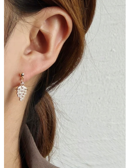 Kolczyki złote Lolita Accessories srebrny sztyft 925 winogrono