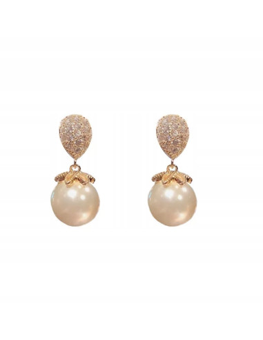 kolczyki z perłami srebrny sztyft 925 Lolita Accessories