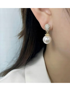 kolczyki z perłami srebrny sztyft 925 Lolita Accessories 2