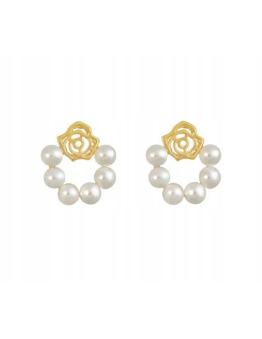 kolczyki z perłami srebrny sztyft 925 Lolita Accessories