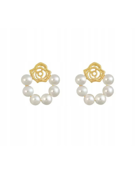 kolczyki z perłami srebrny sztyft 925 Lolita Accessories