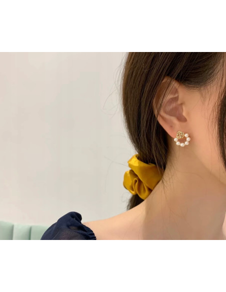 kolczyki z perłami srebrny sztyft 925 Lolita Accessories