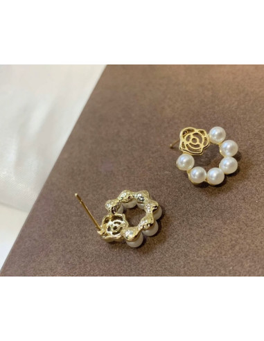 kolczyki z perłami srebrny sztyft 925 Lolita...