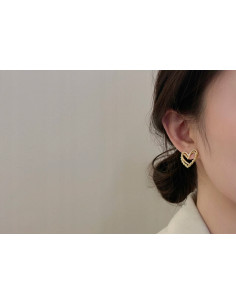 Kolczyki Lolita Accessories Srebrny sztyft "925" Serce 2