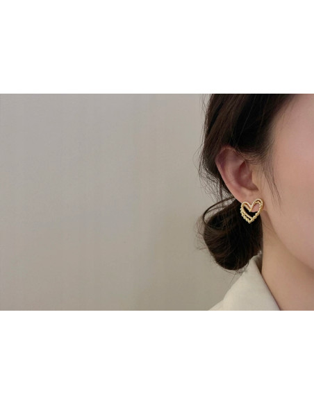 Kolczyki Lolita Accessories Srebrny sztyft "925" Serce