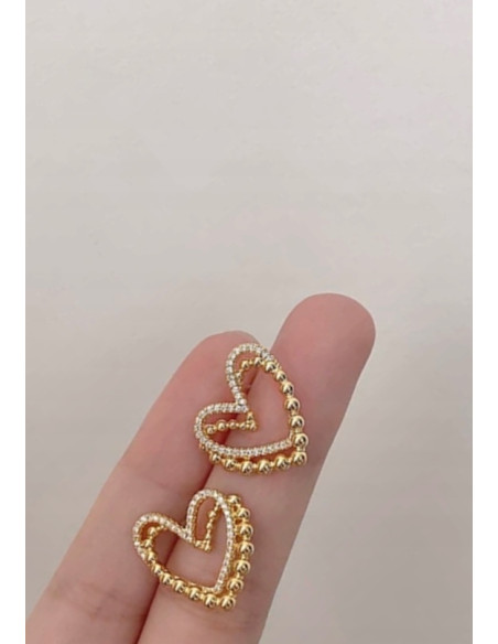 Kolczyki Lolita Accessories Srebrny sztyft "925" Serce