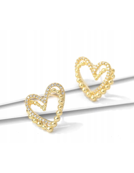 Kolczyki Lolita Accessories Srebrny sztyft "925" Serce