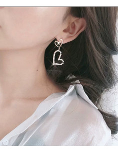 Kolczyki Lolita Accessories Srebrny sztyft "925" Serce 2