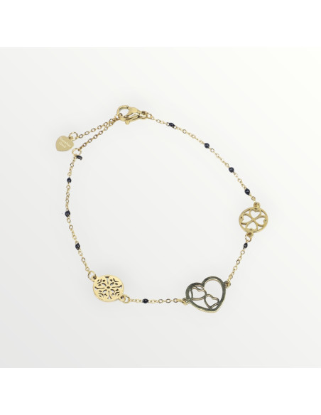 Bransoletka na rękę stal chirurgiczna Lolita Accessories złoty