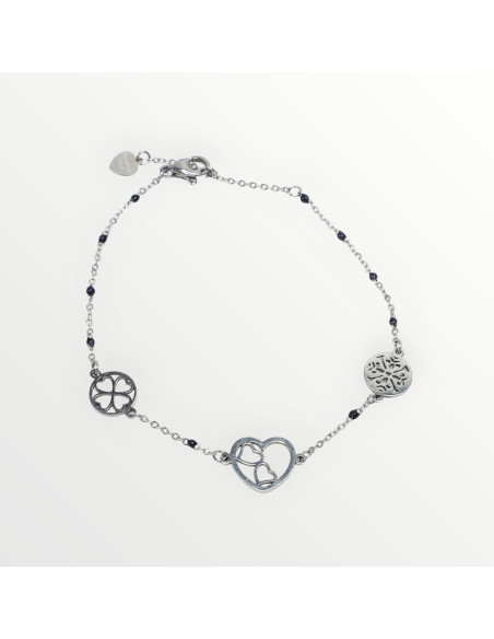 Bransoletka na rękę stal chirurgiczna Lolita Accessories srebrny